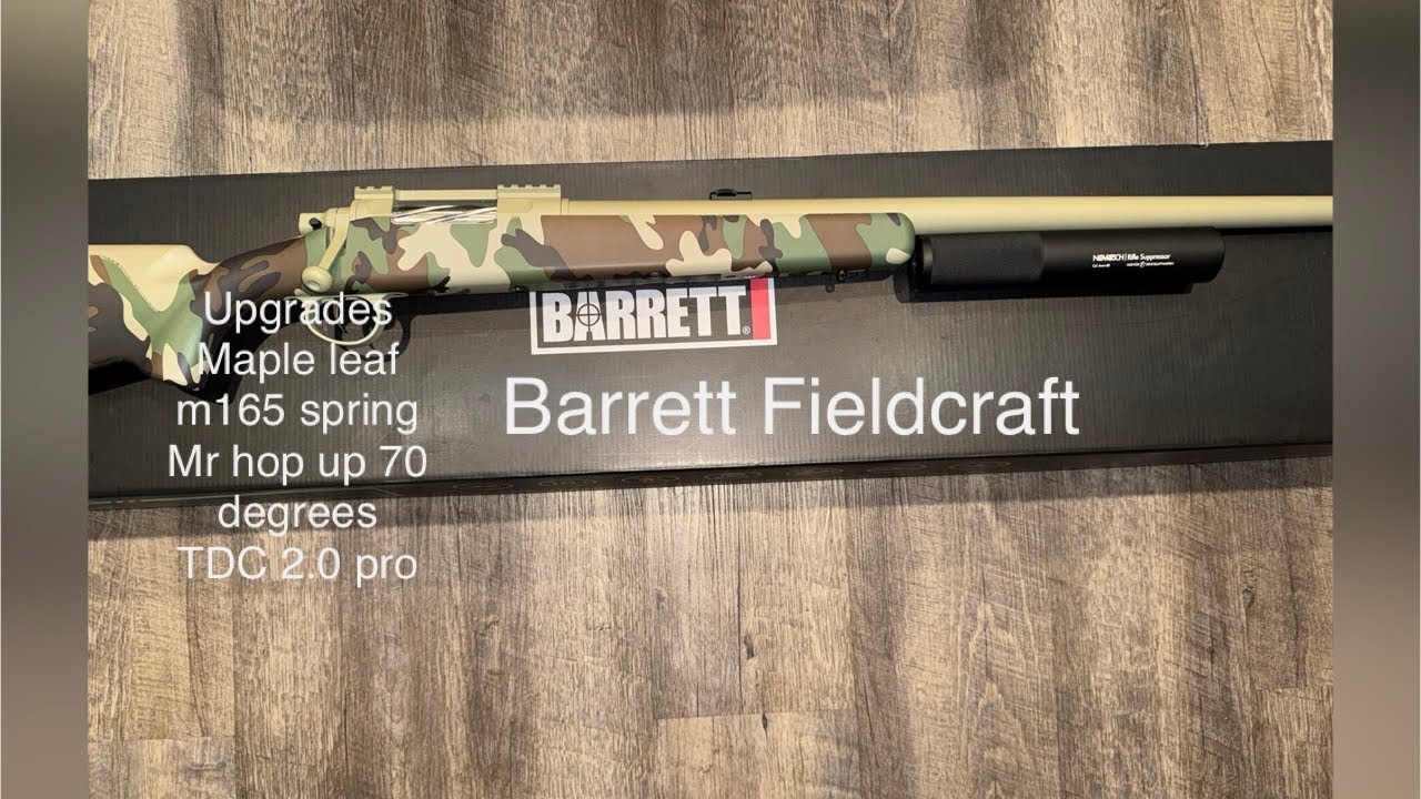 Barrett fieldcraft vsr -10  bolt action airsoft sniper rifle spring hop up bucking and tdc 2.0 pro