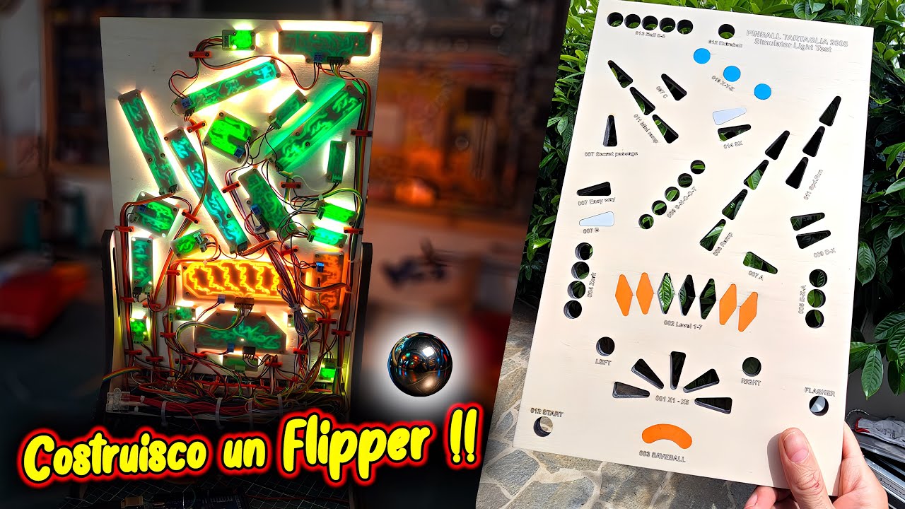 COSTRUISCO UN VERO FLIPPER DA ZERO … Tutte le luci programmabili - terza puntata