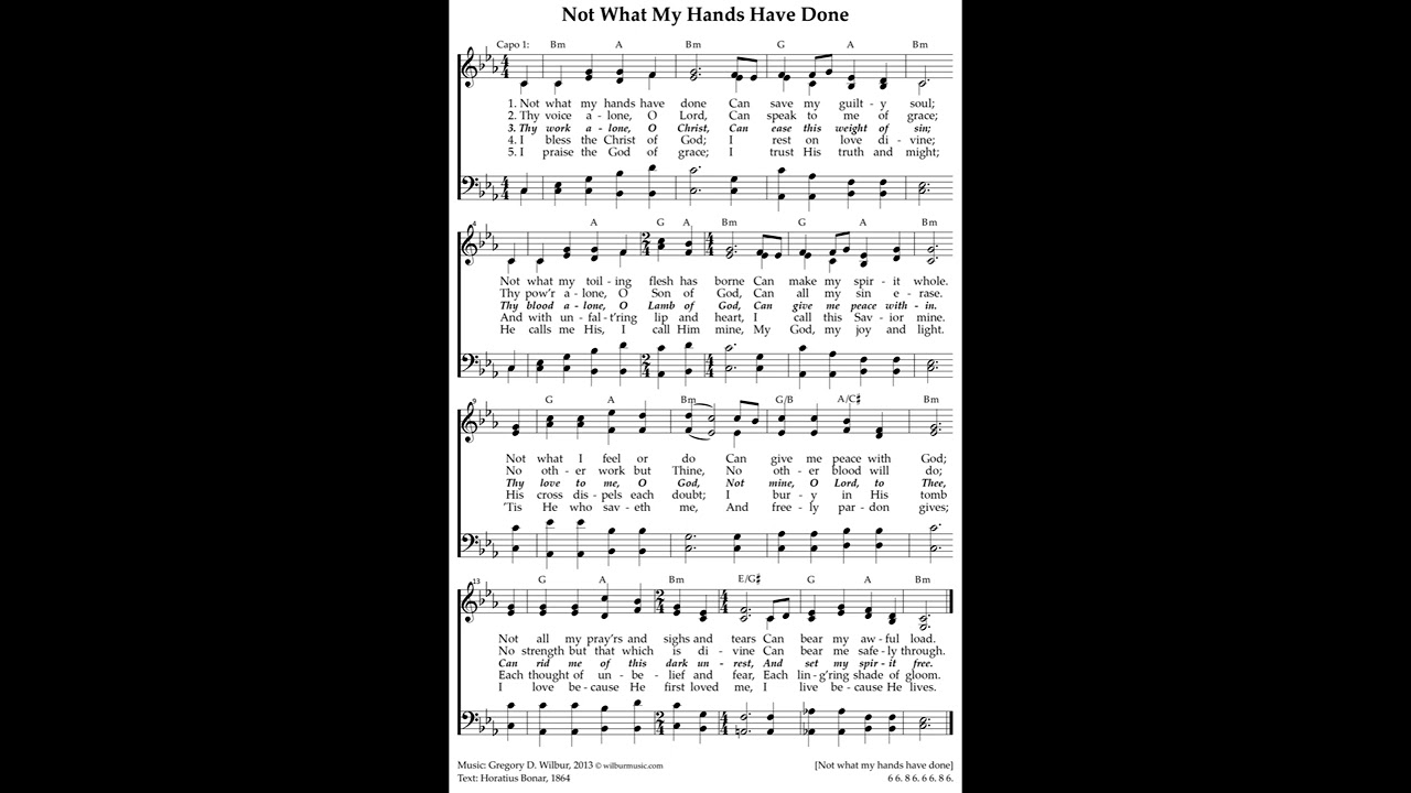 Not What My Hands Have Done (Wilbur) - Treasury 573