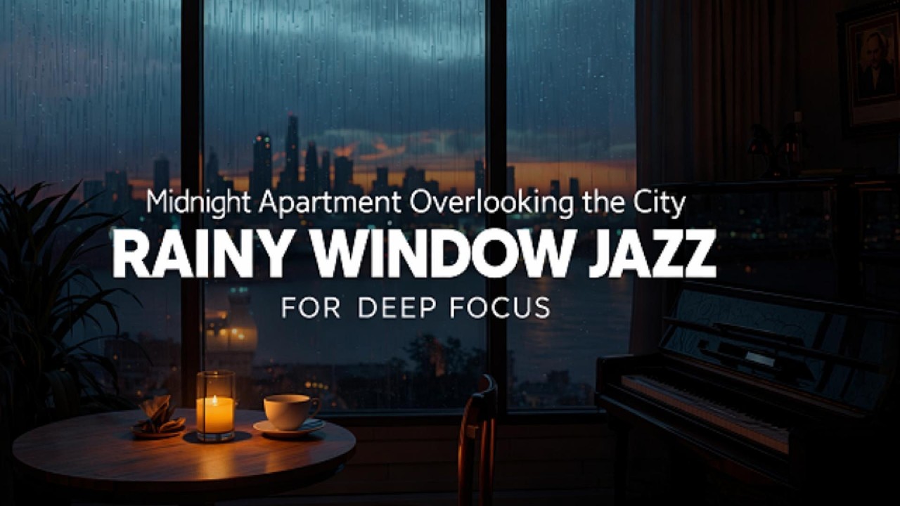 Dusklight Nights EP01 — Rainy Midnight Apartment | Jazz Piano for Study (30 Minutes) ☕🌃