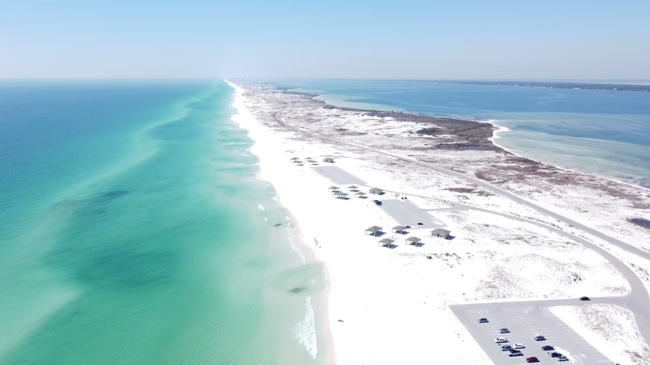 Gulf Island National Seashore near Pensacola Beach Drone 
