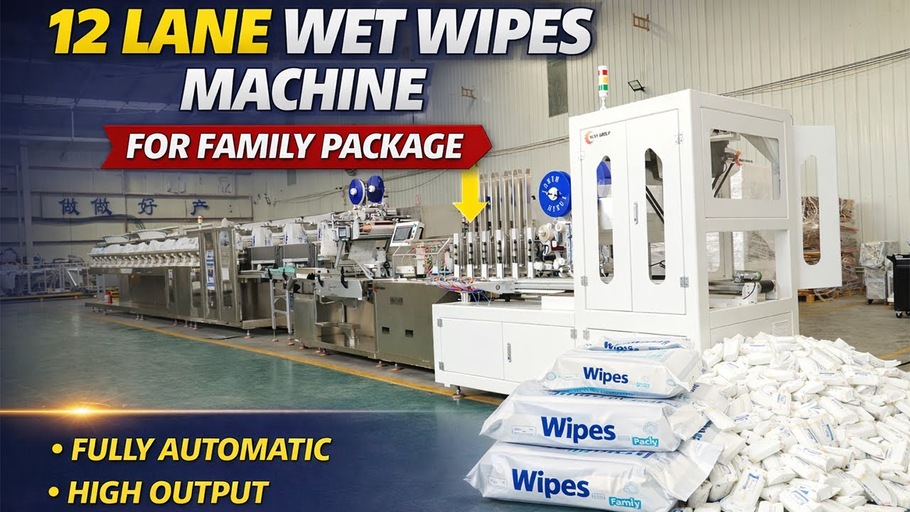 12 Roll Wet Wipes Production Line for Family Package | Family Pack Wet Wipes Machine