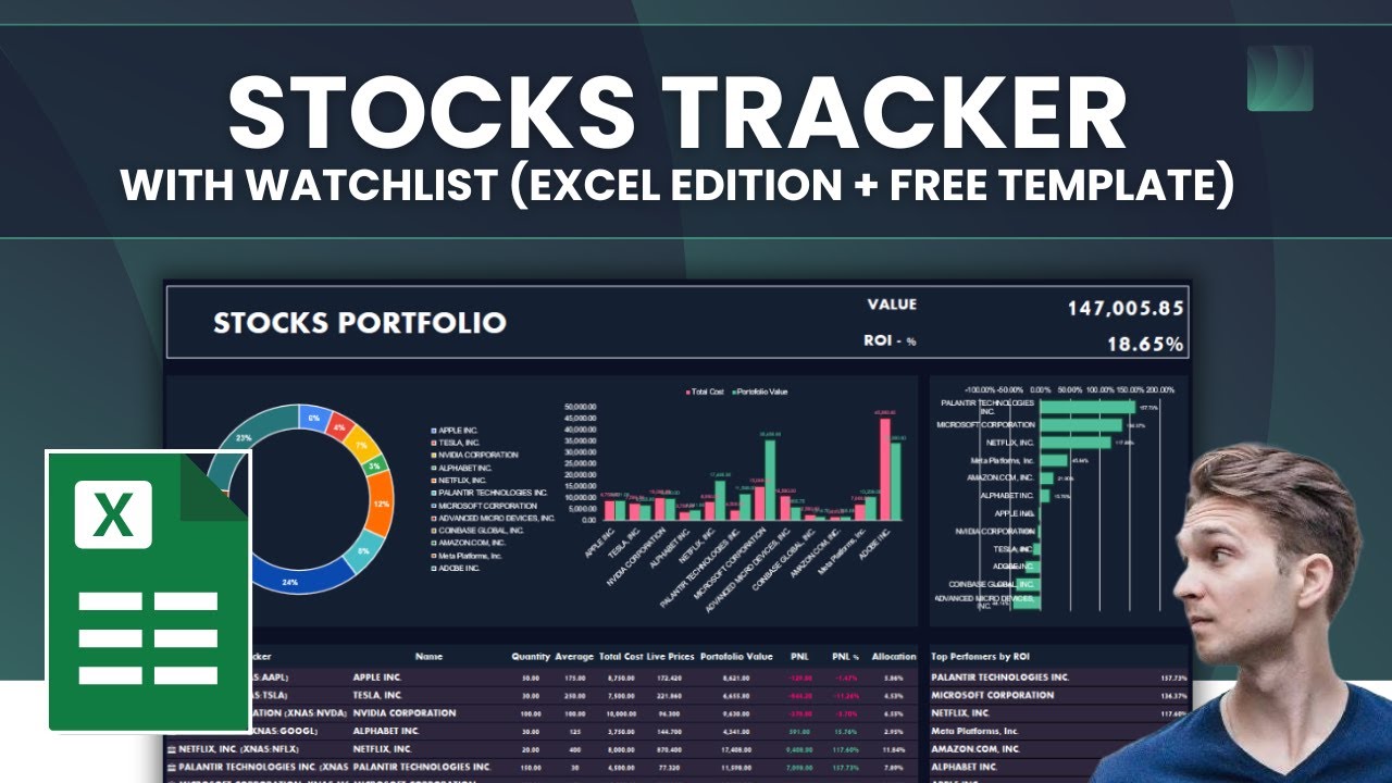Build Your First Stock Portfolio in Excel From ZERO!