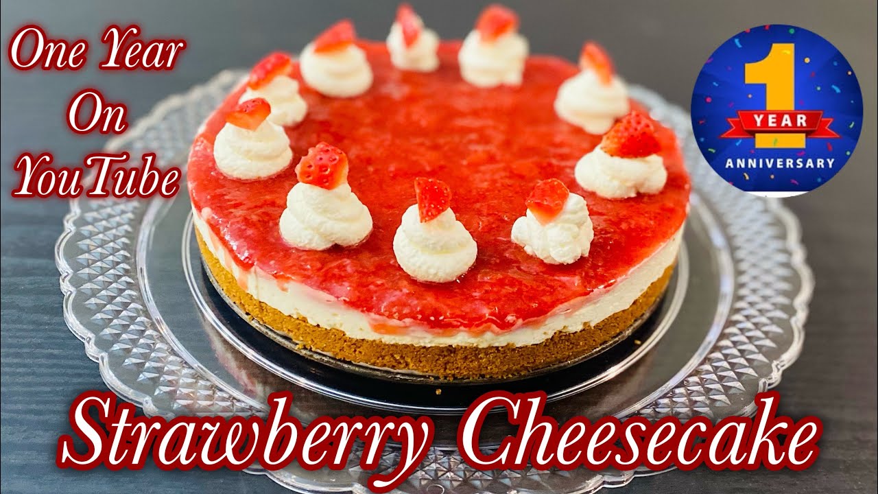 Strawberry Cheesecake No Bake No Gelatin | How To Make Cheesecake | No Bake Desserts Easy |