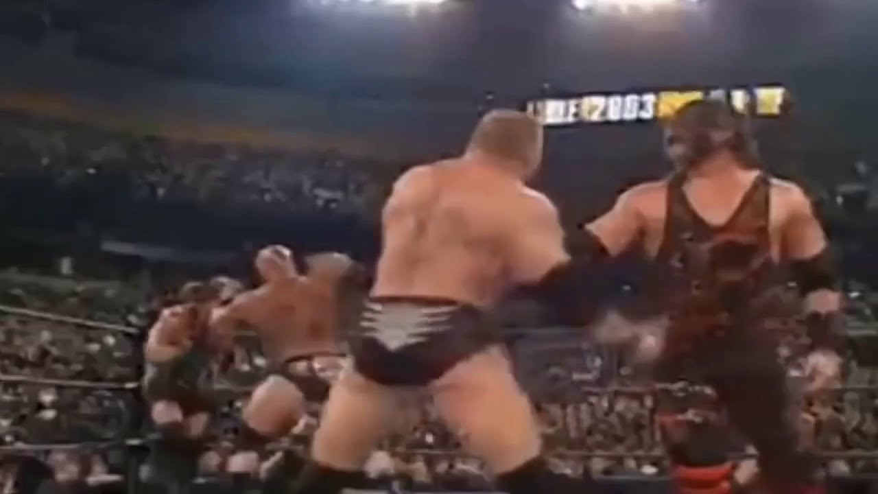 Kane Chokeslams to Brock Lesnar