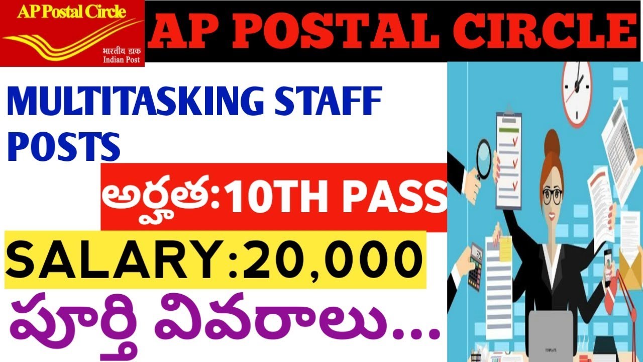 AP postal department recruitment for MTS jobs with 10th pass qualification 2019