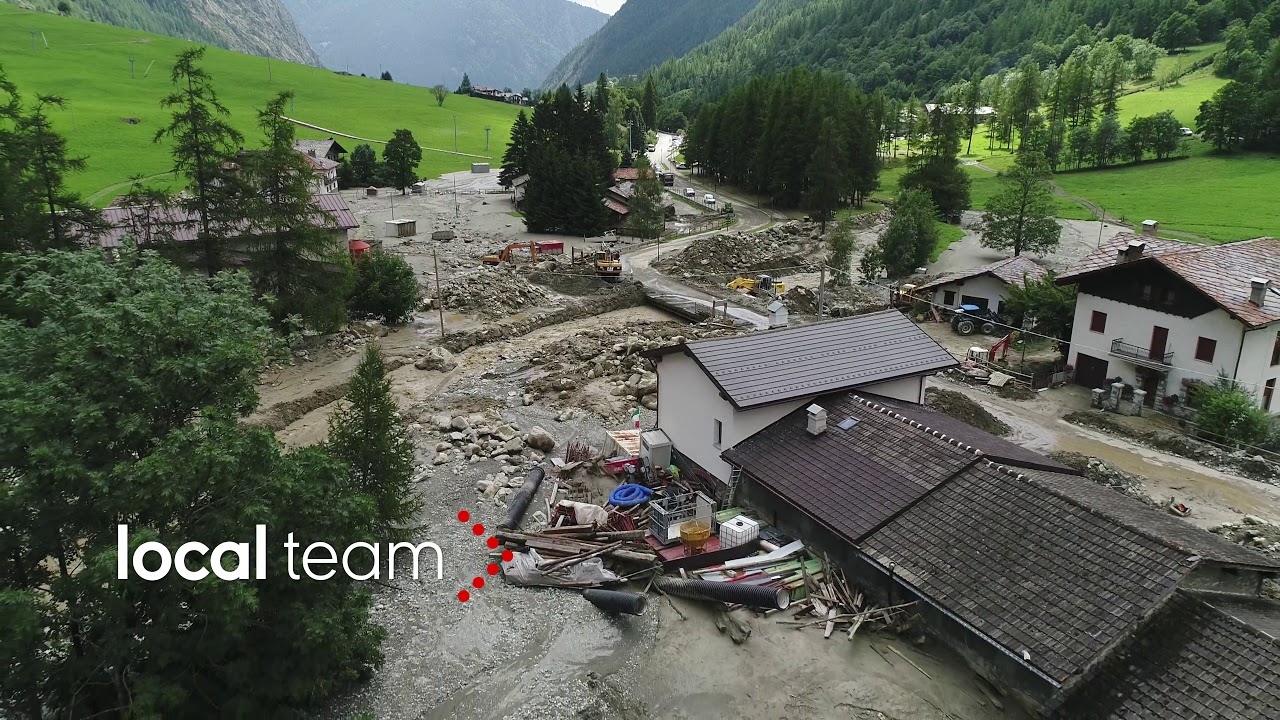 Esondazioni in Val d'Aosta, danni a Ollomont: le immagini dal drone