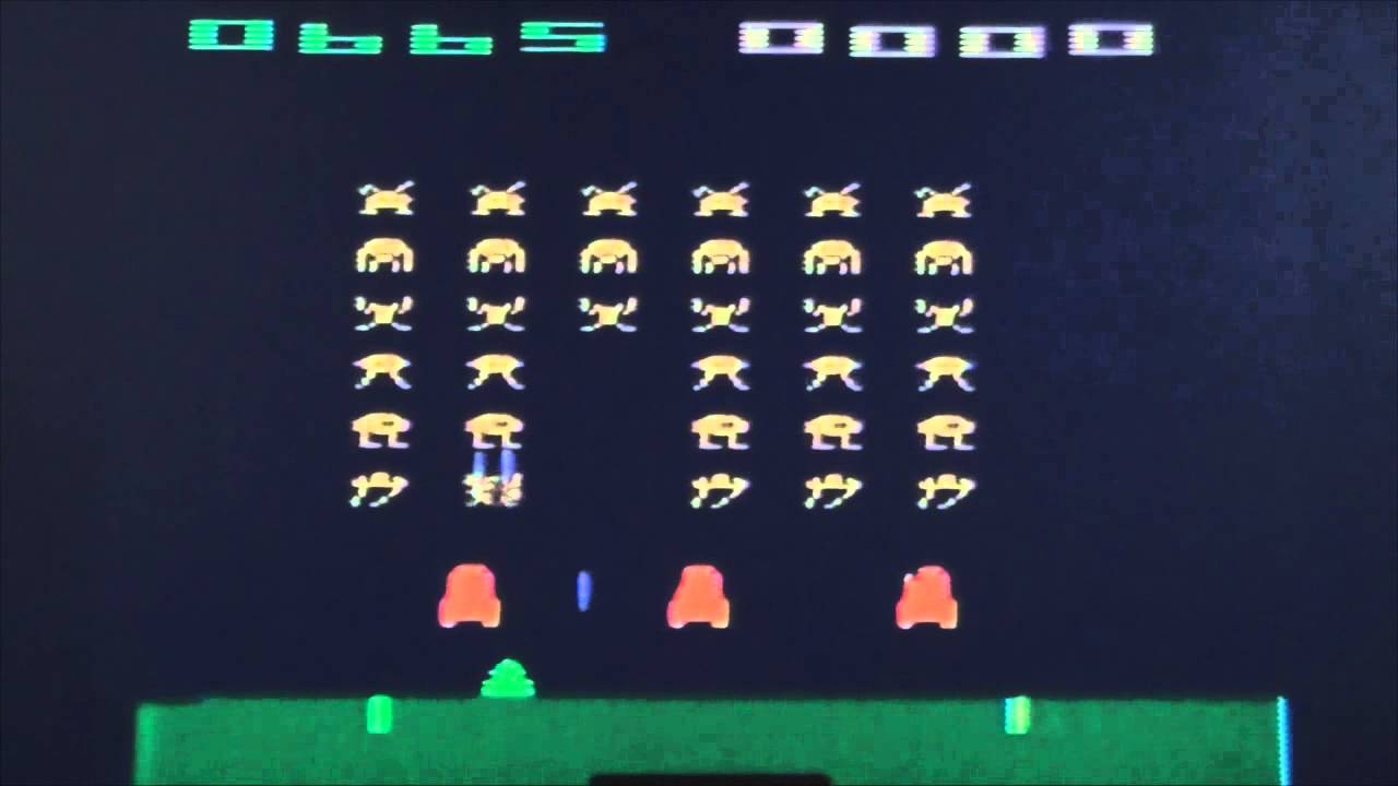 Space Invaders "Gameplay" (Atari 2600) "Retrospel.nu Testar"