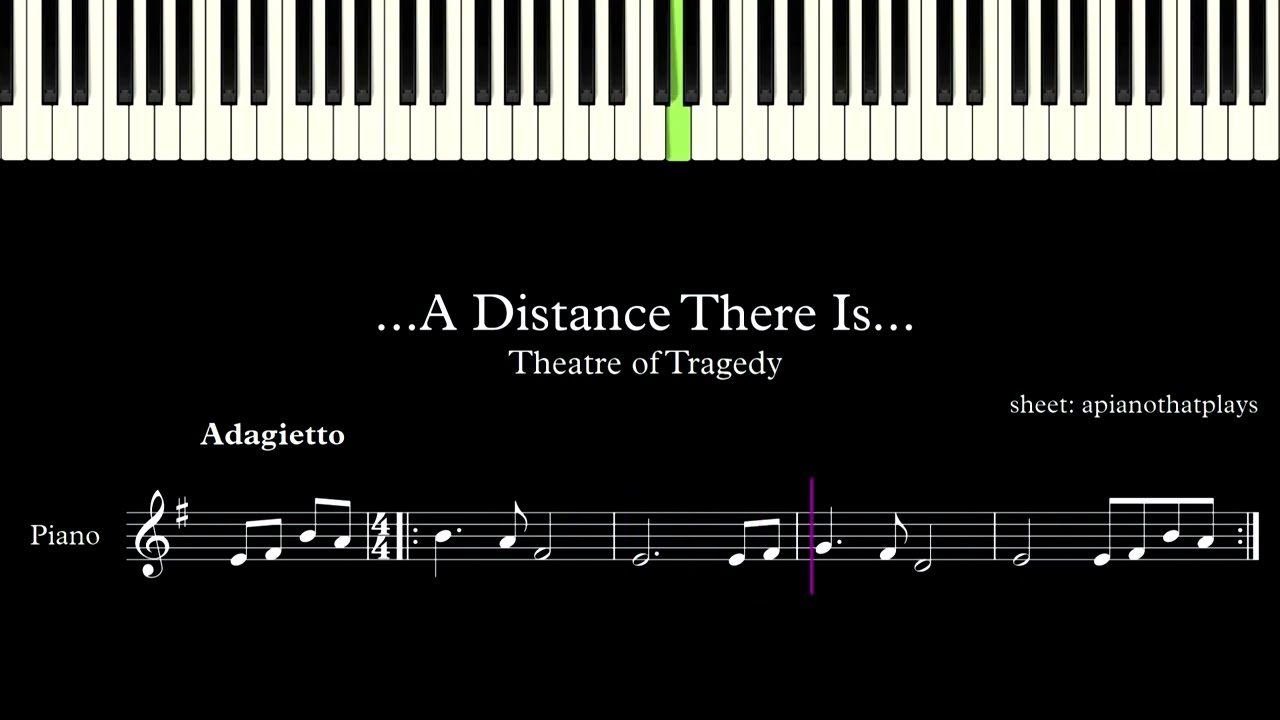 Theatre of Tragedy - ...A Distance There Is... (full piano, cello and voice instrumental)