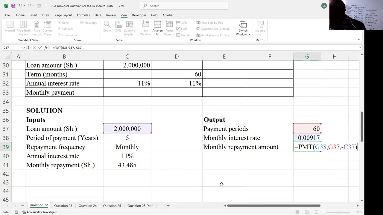 BDA REVISION AUGUST 2024 Q22 & Q23 : 0720322961