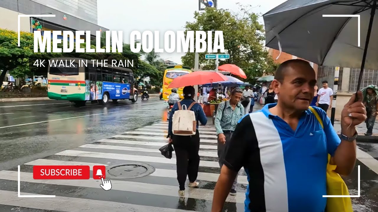 4K Medellin Rain Walk ASMR Experience Like a Local!