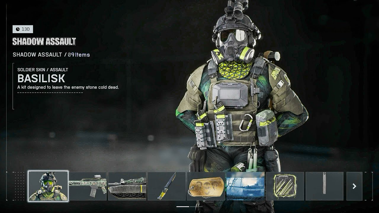 Battlefield 6 &ndash; Shadow Assault Bundle | Basilisk Soldier Skin, Weapon & Vehicle Cosmetics