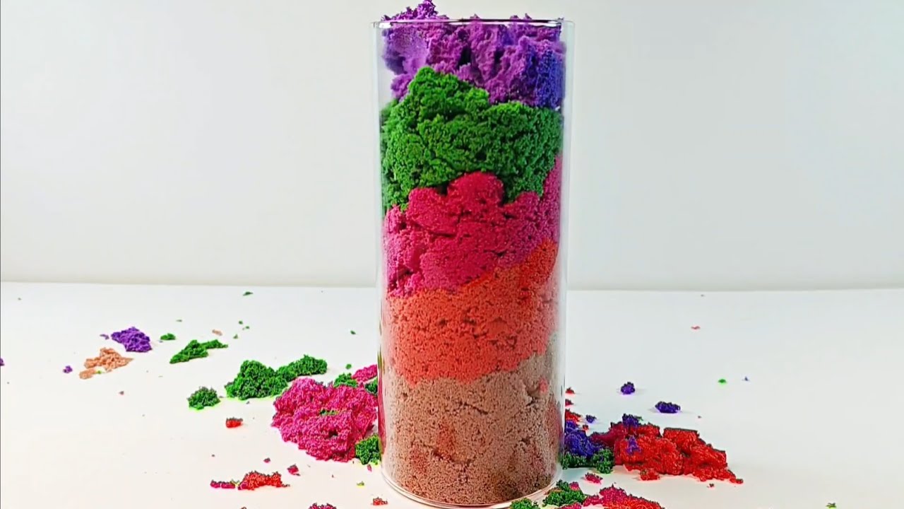Reverse Glass Filling You Can’t Stop Watching | Kinetic Sand ASMR