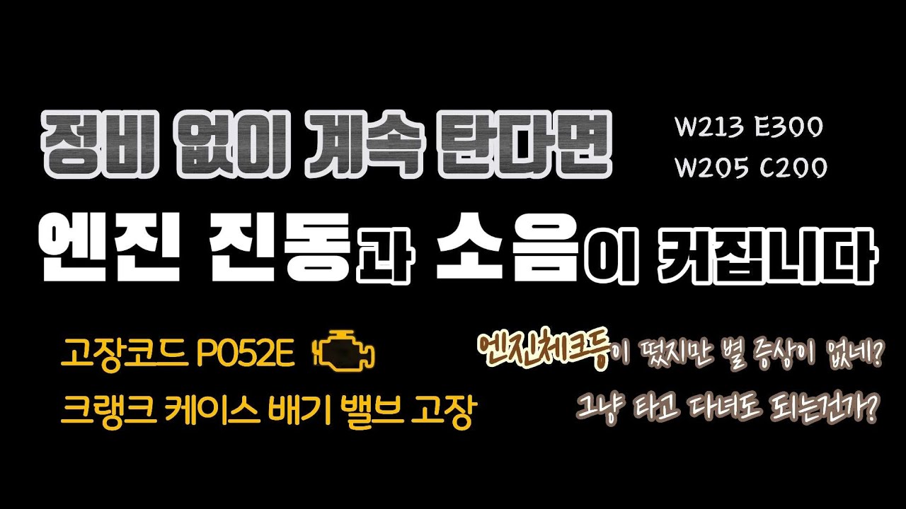 P052E 크랭크케이스 배기 밸브 (M274 Engine) positive crankcase ventilation valve