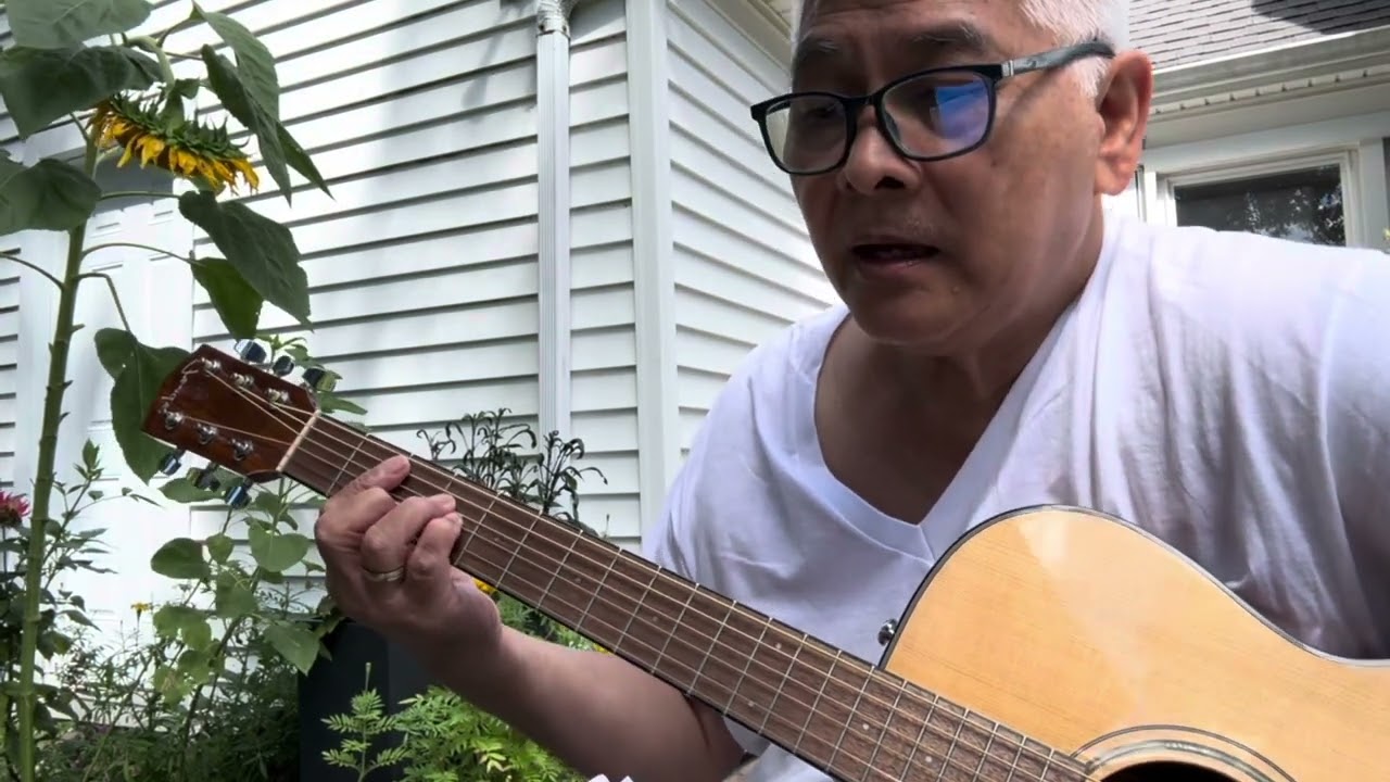 I Started A Joke cover, garden noise and guitar accompaniment 