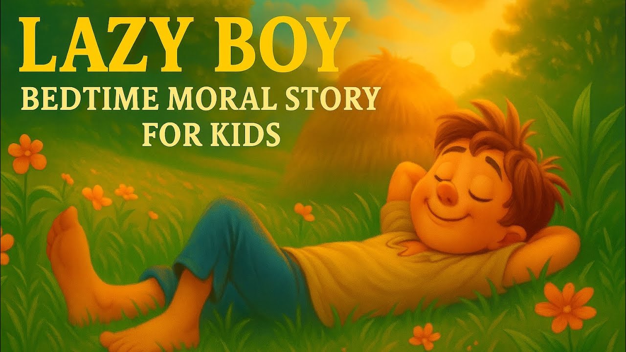 Lazy Boy Learns a Lesson | Moral Bedtime Story for Kids 🌙