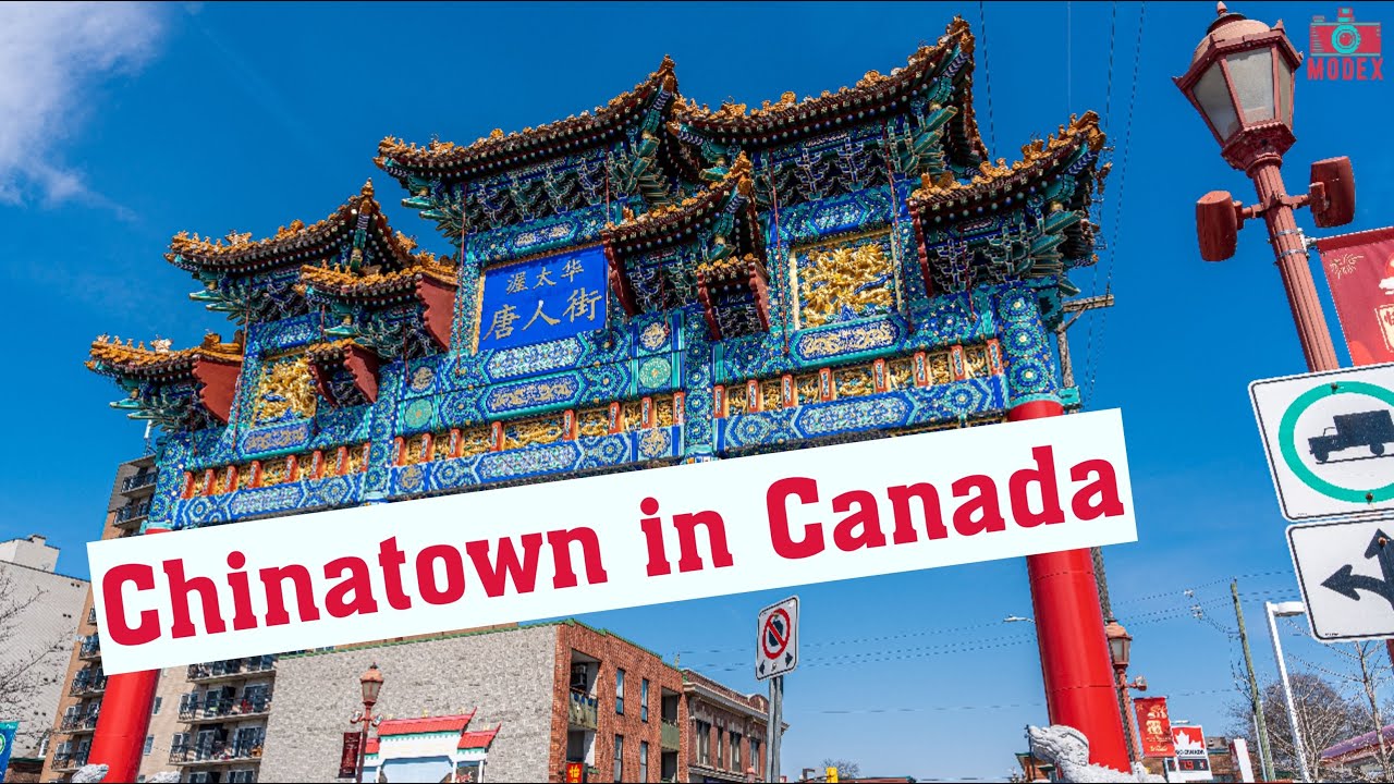 Exploring the Chinatown in Ottawa with new installed statues