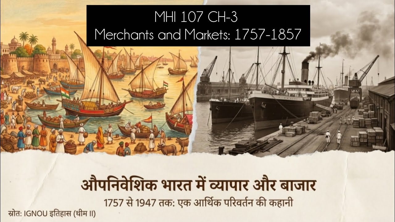 MHI 107 CH-3 Merchants and Markets 1757-1857 #ignou #mahi #history 