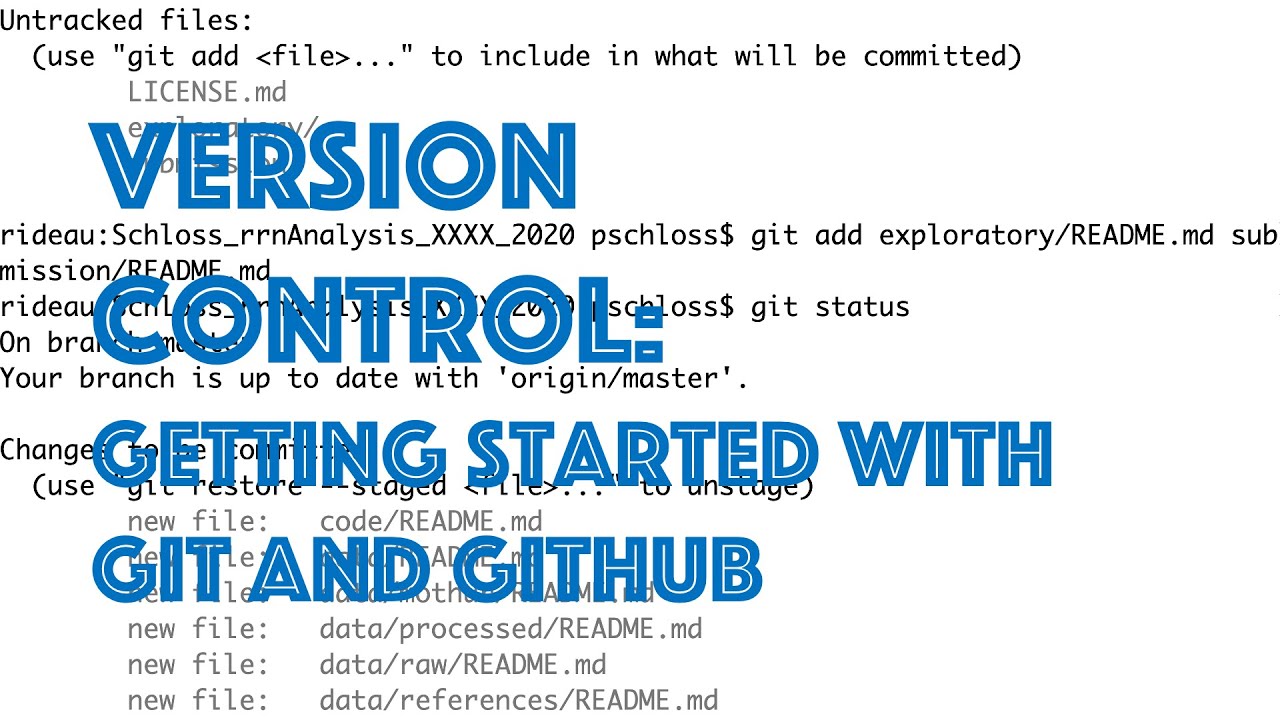 How to set up git for a bioinformatics project: using version control with git and GitHub (CC014)