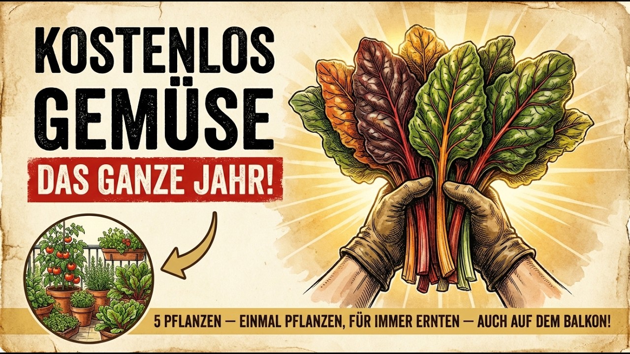 Nie wieder Gemüse kaufen: Diese 5 Pflanzen ernten das GANZE JAHR (sogar auf dem Balkon)