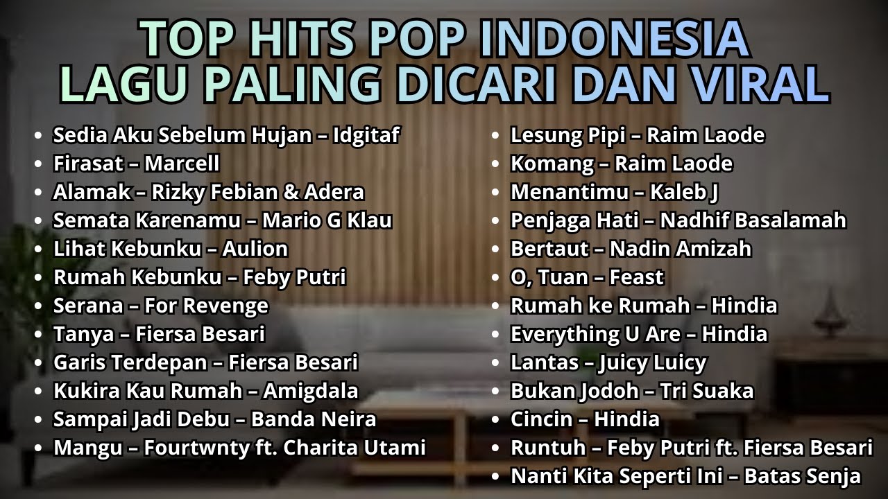 Lagu Hits Viral TikTok 2025 - Top Hits Pop Indonesia 2025 | Lagu Paling Dicari & Viral