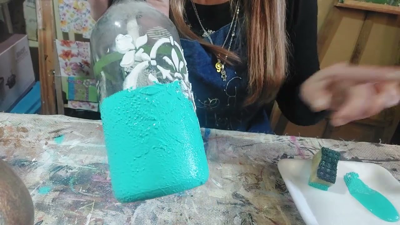 Como pintar y hacer patina en vidrio...🎨🤗🥳💯