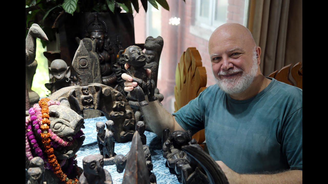Shamanic wooden alter pieces from Nepal.
