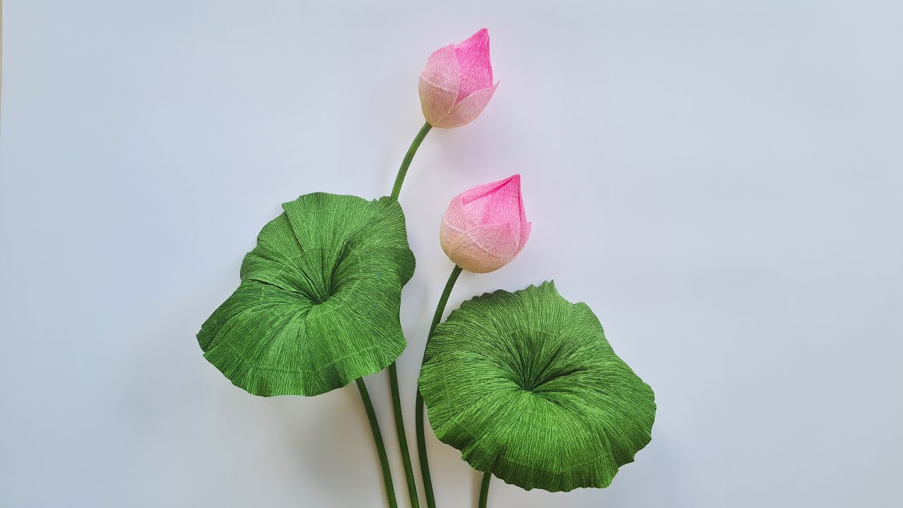 How To Make Lotus Paper Flower (P2) / Paper Flower / Góc nhỏ Handmade