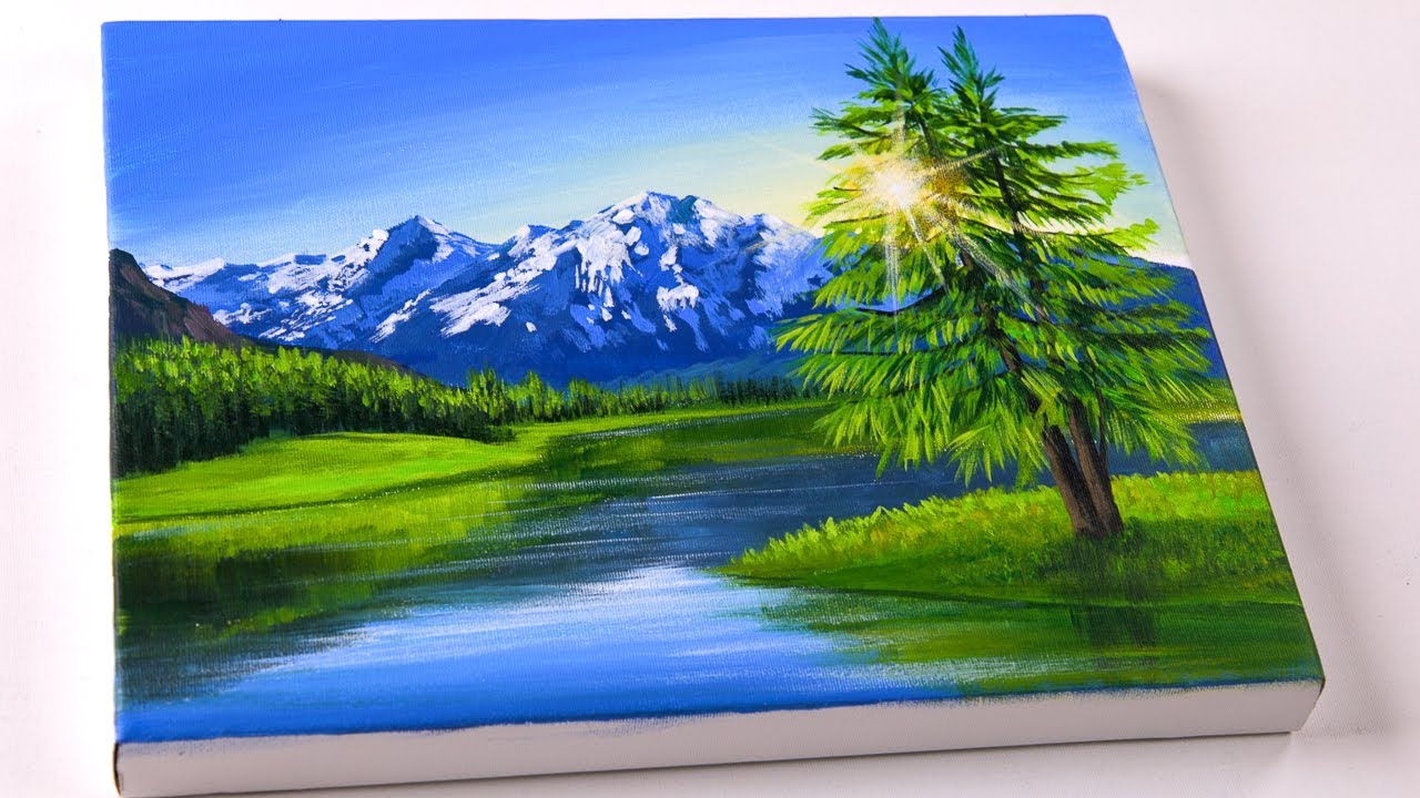 Acrylic Landscape Painting Tutorial | Easy for Beginners