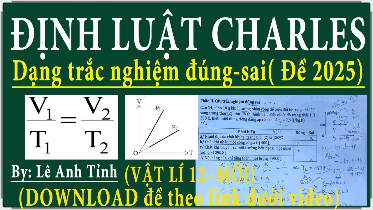 [ Vật lí 12-kntt] Hướng dẫn giải định luật charles dạng trắc nghiệm đúng sai