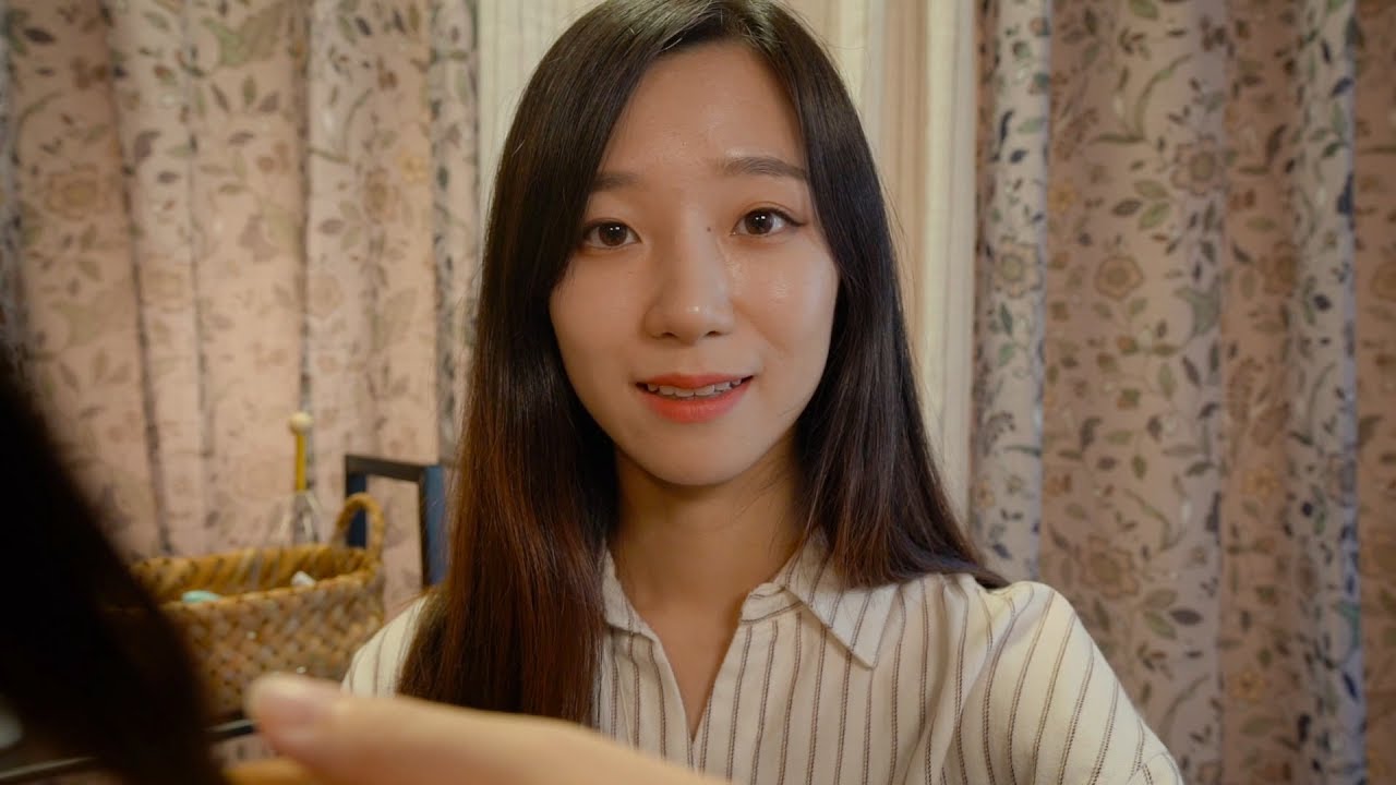 ASMR 日本語 🍂秋の夜にヘアケアしてあげます :) - ささやき, 髪の毛ブラスィン, 頭皮マッサージ