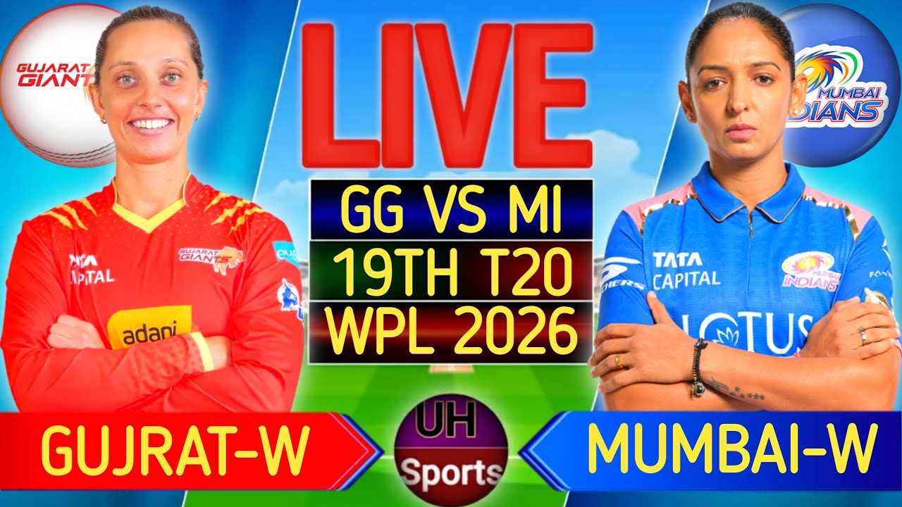🔴 WPL LIVE : MI Vs GG, 19th T20 Match 2026 - Live Cricket Score & Commentary | WPL Live Match Today