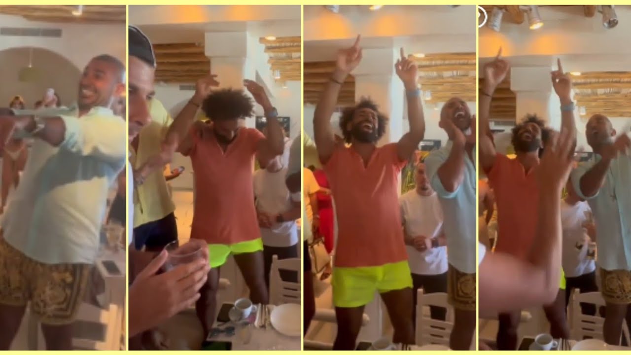 رقص محمد صلاح مع أحمد سعد في اليونان كل الناس رقصت معاهم يشعل مواقع التواصل