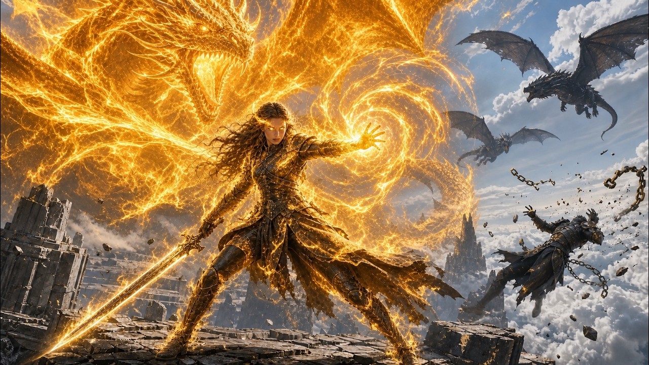 Abandoned for Being Powerless, the Dragon Heir Awakened Golden Blood and Rose as Dragon Queen