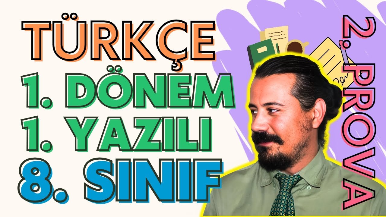 8. Sınıf Türkçe 1. Dönem 1. Yazılı 2024-2025 | MEB Örnek Sınav | Açık Uçlu  | 2. Prova Yeni Video