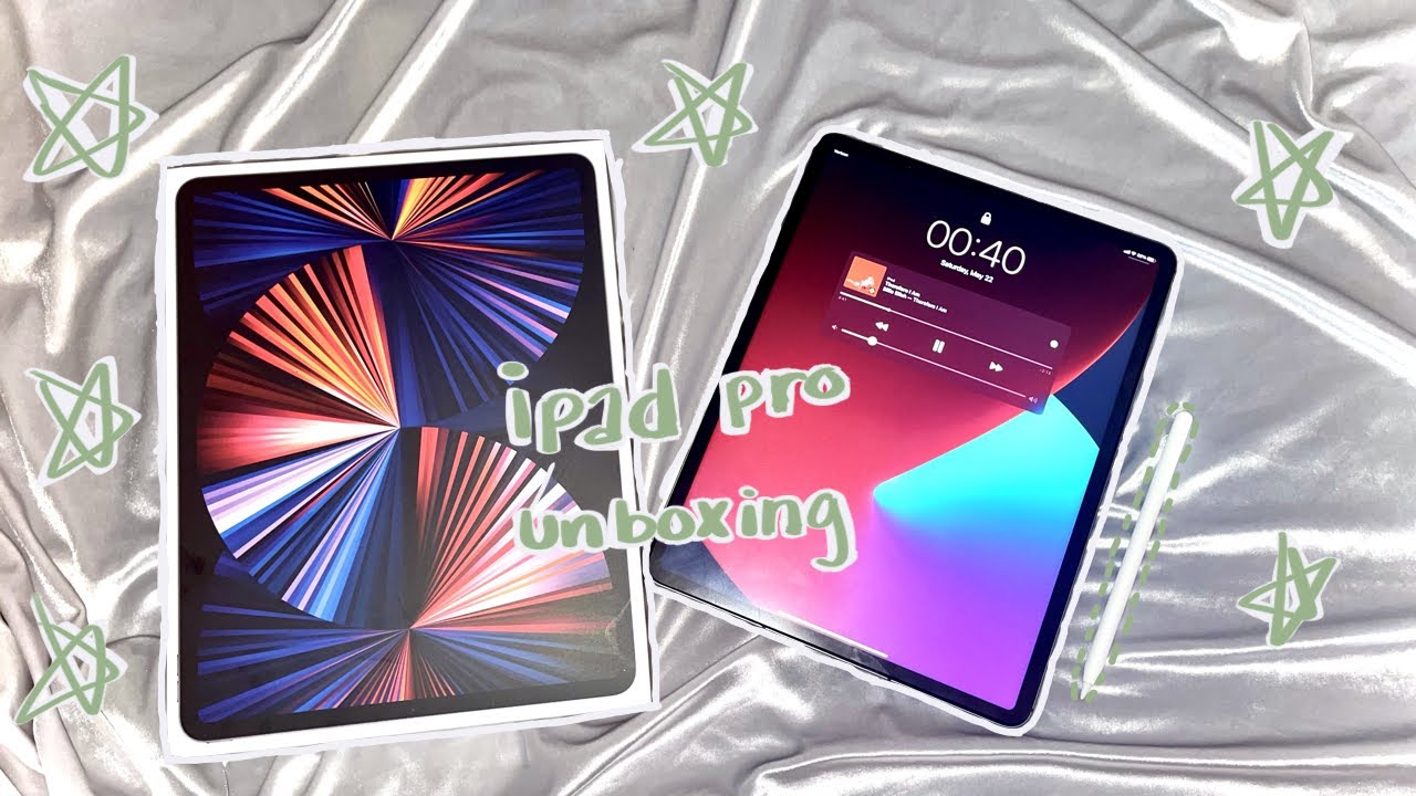✨ ipad pro 2021 *m1 12.9 unboxing + cute accessories + apple pencil | ✨ aesthetic