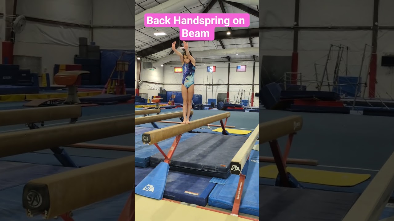 12-30-25 Back Handspring on Beam - Gymnastics Level 6 Upgrades