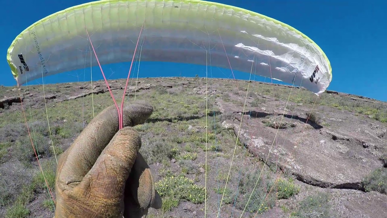 Kiting up a Volcano with a Paraglider