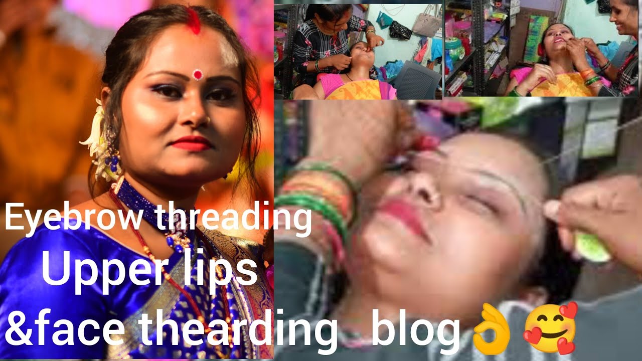eyebrow threading|| upper lips|| face trading blog🥰||#new eyebrow threading yt 🥰#@ganga455