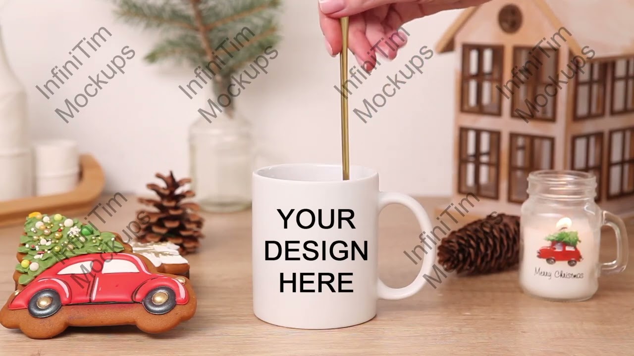 Christmas mug Video mockup