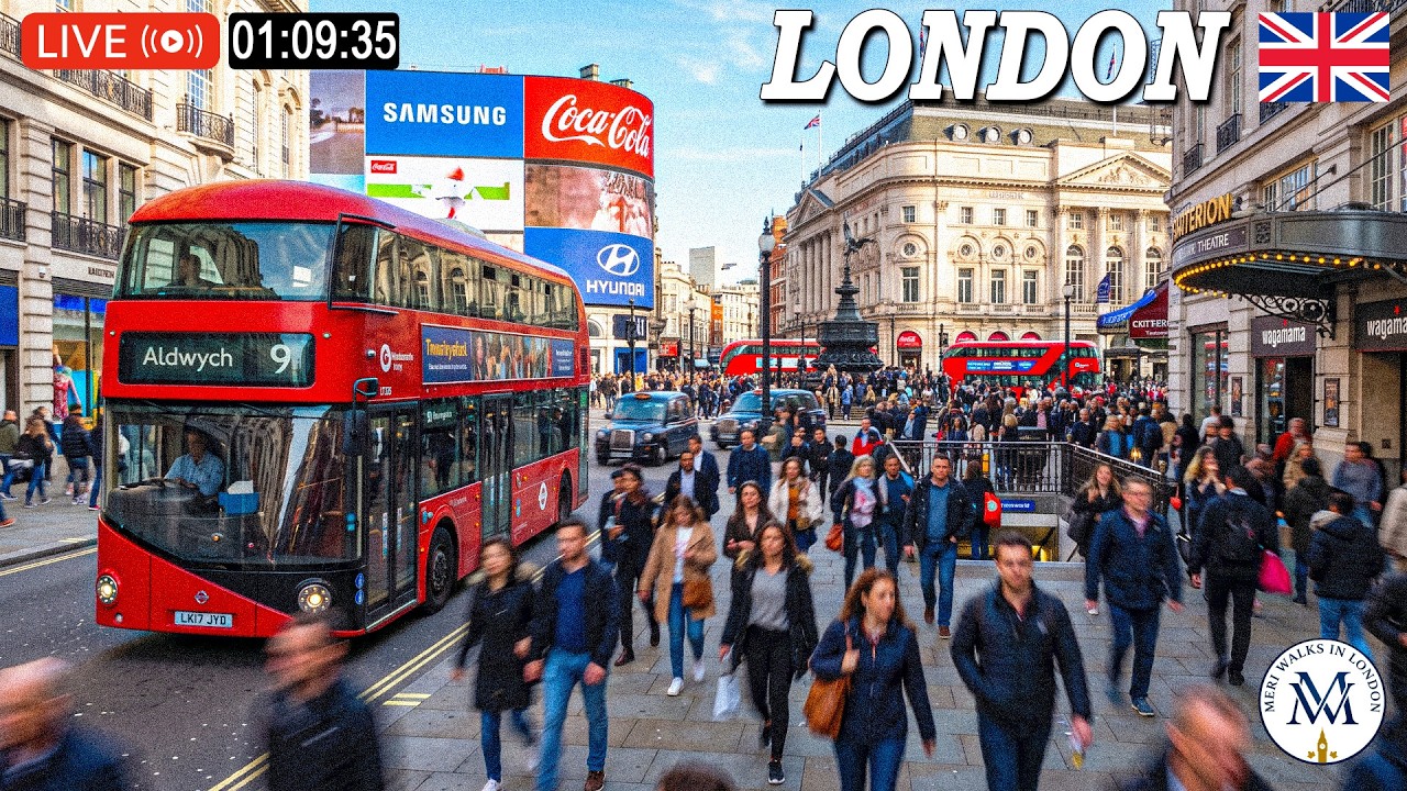 🔴🇬🇧 LIVE LONDON WALK 🔥 Busy Day Walk in London's City Centre Famous Streets | Shops, Urban Life