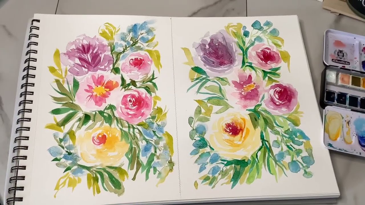 Watercolor comparison | Winsor & Newton professional  VS Schmincke Horadam 😱🧐