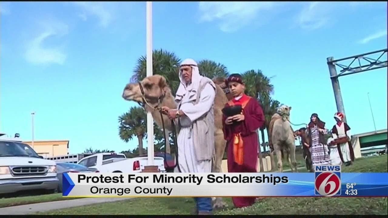Protest for minority scholarship