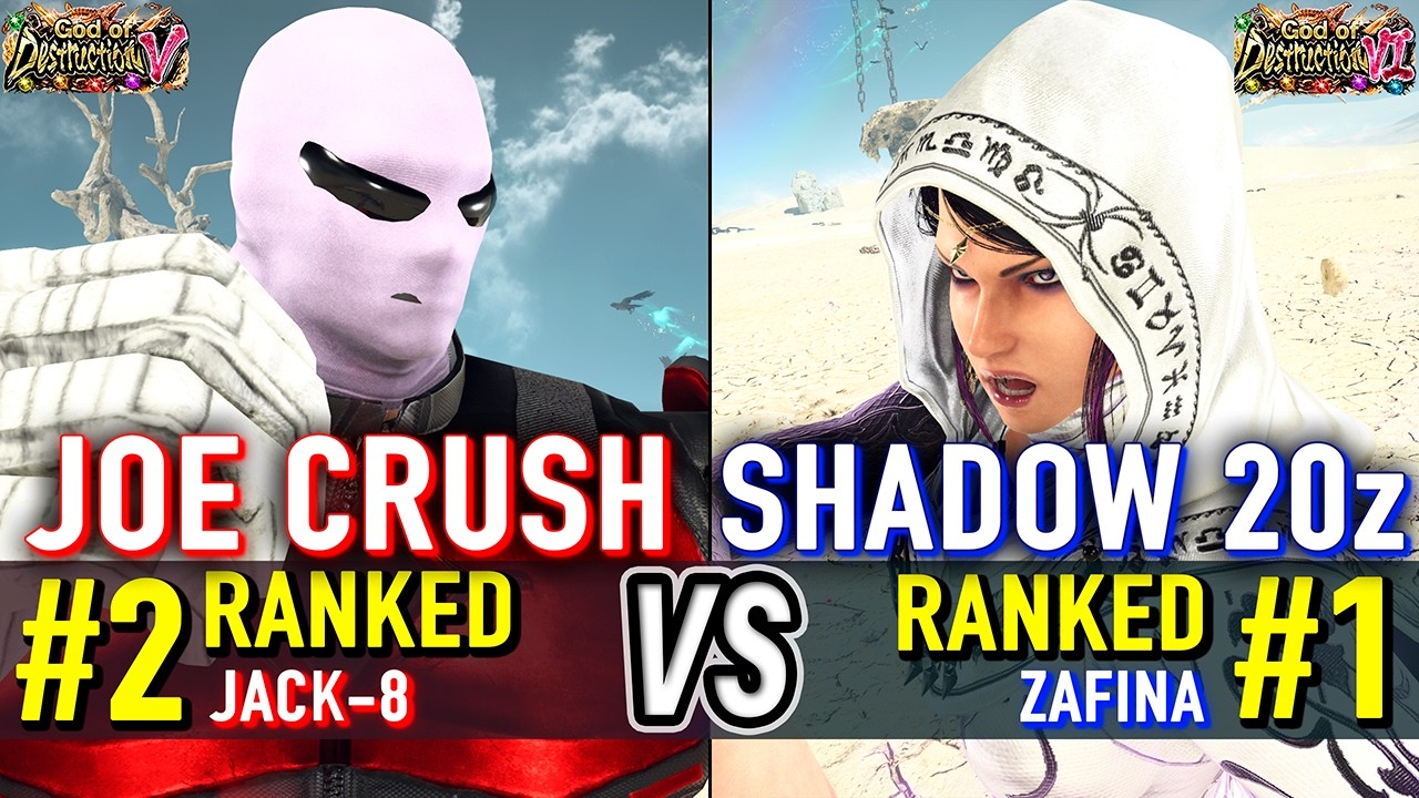 T8 🔥 JOE CRUSH (#2 Ranked Jack-8) vs SHADOW 20z (#1 Ranked Zafina) 🔥 Tekken 8 High Level Gameplay