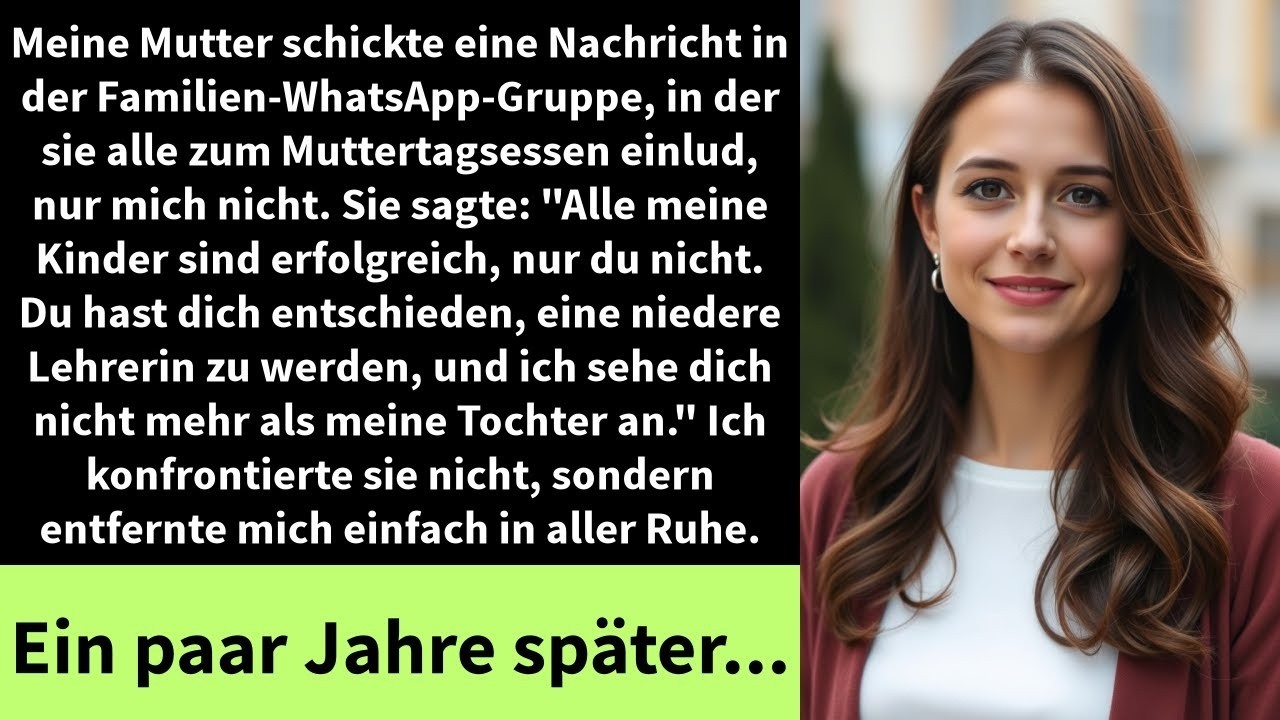 Meine Mutter schickte eine Nachricht in der Familien WhatsApp Gruppe, in der sie alle zum