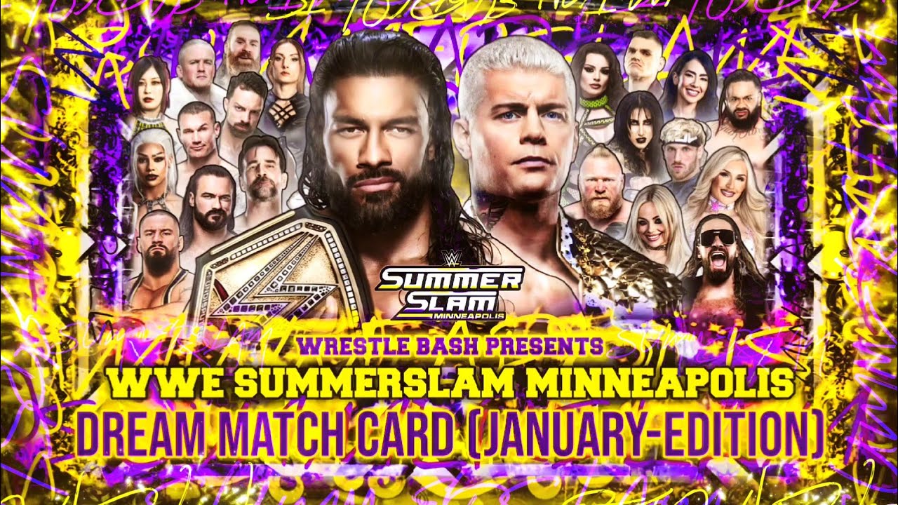WWE Summerslam Minneapolis 2026 Dream Match Card (January-Edition)