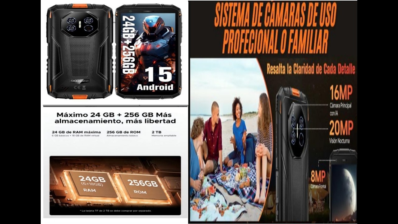 Unboxing y primeras impresiones, Doogee Fire 3 Ultra Android 15, 8350 mah, 20mp con Vision Nocturna.