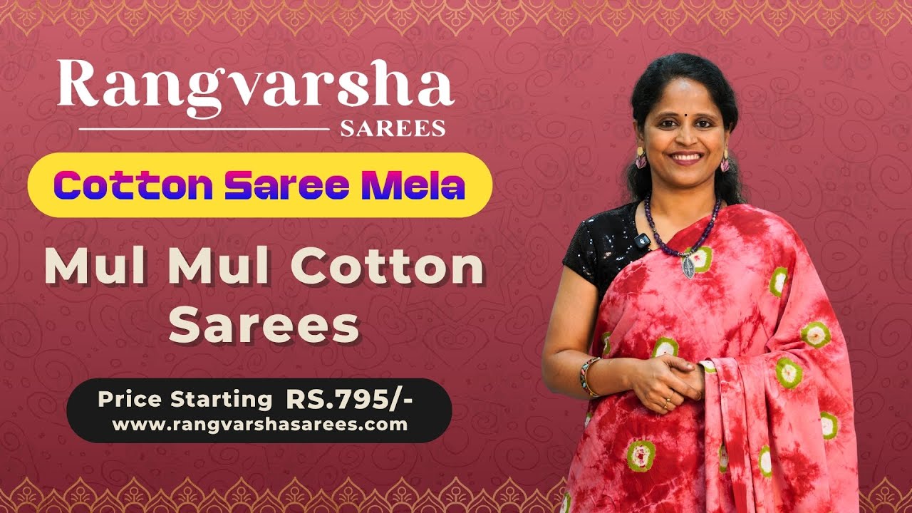 Mul Mul Cotton Sarees-Rangvarsha Sarees- Printed pure mul mul cotton sarees- 10th November 2025