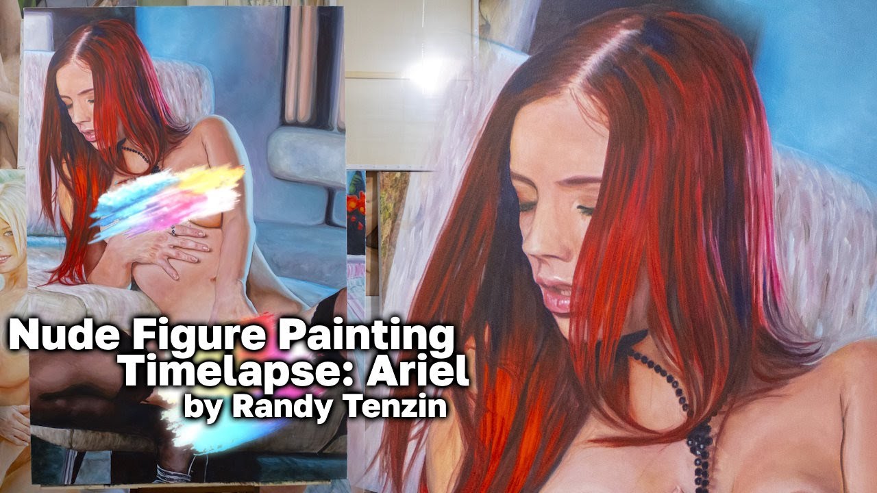Nude Figure Painting Art Timelapse: Ariel