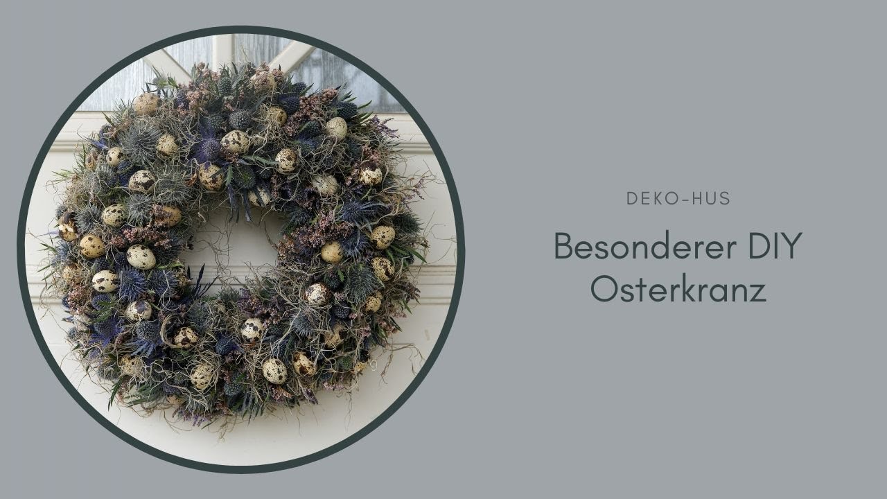 DIY Osterkranz mit Disteln binden